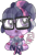 Size: 749x1146 | Tagged: safe, artist:tassji-s, imported from derpibooru, sci-twi, twilight sparkle, equestria girls, chibi, female, simple background, solo, transparent background