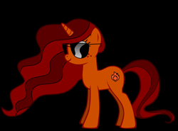 Size: 1577x1166 | Tagged: safe, artist:general zoi, imported from derpibooru, oc, oc only, oc:firemoon phoenix, phoenix, pony, unicorn, pony creator, solo, sunglasses, unicorn oc