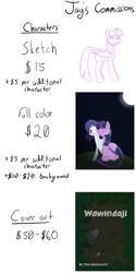Size: 3000x6000 | Tagged: safe, artist:jay-551, imported from derpibooru, rarity, twilight sparkle, alicorn, pony, unicorn, advertisement, commission info, fanfic, fanfic art, fanfic cover, female, lesbian, rarilight, shipping, twilight sparkle (alicorn)
