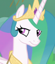 Size: 268x315 | Tagged: safe, imported from derpibooru, screencap, princess celestia, alicorn, pony, the ending of the end, annoyed, celestia is not amused, cropped, crown, female, folded wings, frown, jewelry, mare, narrowed eyes, reaction image, regalia, solo, unamused, wings