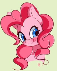 Size: 1258x1570 | Tagged: safe, artist:tohupo, imported from derpibooru, pinkie pie, pony, bust, cute, diapinkes, digital art, female, portrait, solo, tan background, tongue out