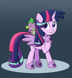 Size: 1200x1300 | Tagged: safe, artist:mew-me, imported from derpibooru, spike, starlight glimmer, twilight sparkle, pony, unicorn, clothes, cosplay, costume, fake wings, female, gameloft, hoof shoes, looking at you, mare, not twilight sparkle, plushie, raised hoof, roleplaying, solo, wig