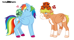 Size: 600x323 | Tagged: safe, artist:sandy--apples, imported from derpibooru, rainbow dash, tank, pony, gamakichi, naruto, ponified