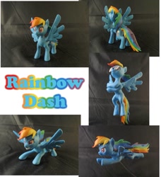 Size: 853x937 | Tagged: safe, artist:claypita, imported from derpibooru, rainbow dash, pegasus, pony, clay, craft, female, mare, sculpture, solo, sunglasses