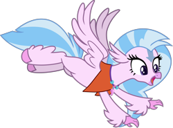 Size: 6326x4680 | Tagged: safe, edit, imported from derpibooru, vector edit, silverstream, classical hippogriff, hippogriff, aang, avatar silverstream, avatar the last airbender, clothes, cosplay, costume, flying, simple background, spread wings, transparent background, vector, wings