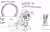 Size: 1280x830 | Tagged: safe, artist:ewoudcponies, imported from derpibooru, daring do, human, pegasus, pony, batman, black and white, dizzy, grayscale, ink drawing, inktober, inktober 2019, monochrome, roller coaster, score card, swirly eyes, traditional art