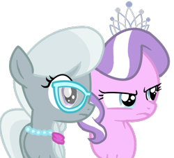 Size: 513x466 | Tagged: safe, imported from derpibooru, diamond tiara, silver spoon, earth pony, pony