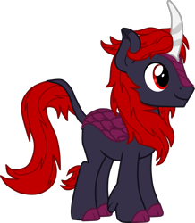 Size: 2614x2994 | Tagged: safe, artist:shadymeadow, imported from derpibooru, oc, oc only, oc:vampire eclipse, kirin, male, simple background, solo, transparent background