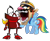 Size: 509x413 | Tagged: safe, imported from derpibooru, rainbow dash, pegasus, pony, crack shipping, creepy, crossover, crossover shipping, fanfic art, lego, mixels, nintendo, not salmon, shipping, simple background, super mario bros., transparent background, wario, wat, zorch
