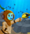 Size: 1332x1500 | Tagged: safe, artist:chrisfhey, imported from derpibooru, oc, oc:sea glow, fish, pony, blue coat, bubble, commission, commission result, diving, diving helmet, diving suit, green mane, reaching, rock, scuba, scuba diving, scuba gear, smiling, underwater, yellow eyes