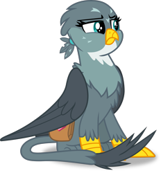 Size: 1577x1700 | Tagged: safe, artist:frownfactory, imported from derpibooru, gabby, griffon, dragon dropped, .svg available, claws, female, folded wings, frown, gabby is not amused, paws, saddle bag, simple background, solo, svg, talons, trace, transparent background, unimpressed, vector, wings