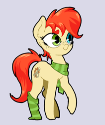 Size: 808x956 | Tagged: safe, artist:ivyredmond, imported from derpibooru, oc, oc only, oc:rusty gears, pony, clothes, heterochromia, socks, solo, striped socks