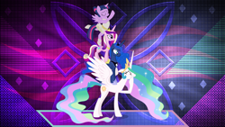 Size: 3840x2160 | Tagged: safe, artist:byteslice, artist:byteslice edits, artist:dashiesparkle, artist:dashiesparkle edit, artist:laszlvfx, artist:paganmuffin, artist:sunran80, edit, editor:slayerbvc, imported from derpibooru, princess cadance, princess celestia, princess luna, twilight sparkle, alicorn, pony, alicorns only, ballerina, barehoof, crown, cute, funny, group, jewelry, missing accessory, regalia, tutu, twilarina, twilight sparkle (alicorn), wallpaper, wallpaper edit