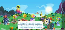 Size: 2312x1080 | Tagged: safe, imported from derpibooru, screencap, grayson eddy, pony, clothes, costume, gameloft, halloween, halloween costume, holiday, jason voorhees, mirror portal