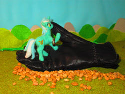 Size: 4640x3480 | Tagged: safe, alternate version, artist:malte279, imported from derpibooru, lyra heartstrings, pony, clothes, craft, felt, felting, female, gloves, hug, irl, needle felted, photo, plushie, ring