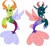 Size: 962x894 | Tagged: safe, artist:cloudy glow, artist:cloudyglow, editor:thomasfan45, imported from derpibooru, pharynx, thorax, changedling, changeling, seapony (g4), changedling brothers, fin wings, fins, king thorax, looking at you, male, mandibles, prince pharynx, seaponified, seapony pharynx, seapony thorax, simple background, smiling, species swap, tail, vector, white background, wings