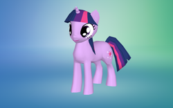 Size: 1280x800 | Tagged: safe, imported from derpibooru, twilight sparkle, pony, unicorn, download at source, female, game mod, gradient background, mare, solo, the sims, the sims 4