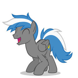 Size: 894x894 | Tagged: safe, artist:oblivionfall, imported from derpibooru, oc, oc only, oc:cloud zapper, pegasus, pony, full body, male, solo, stallion