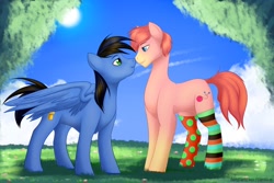 Size: 2560x1707 | Tagged: safe, artist:homecome, artist:sinigam41, artist:starshade, imported from derpibooru, oc, oc only, oc:jettrax, oc:needed, earth pony, pegasus, pony, clothes, cute, cutie mark, full body, male, oc name needed, socks, striped socks
