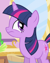 Size: 542x675 | Tagged: safe, edit, imported from derpibooru, screencap, twilight sparkle, pony, unicorn, green isn't your color, carousel boutique, cropped, eyeroll, female, mare, reaction image, solo, unicorn twilight