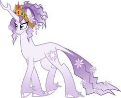 Size: 1027x835 | Tagged: safe, artist:faith-wolff, edit, editor:mugen kagemaru, imported from derpibooru, tree of harmony, oc, oc only, oc:harmony (heilos), classical unicorn, pony, unicorn, big crown thingy, cloven hooves, element of generosity, element of honesty, element of kindness, element of laughter, element of loyalty, element of magic, elements of harmony, flower, flower in hair, jewelry, leonine tail, ponified, regalia, simple background, smiling, solo, unshorn fetlocks, white background