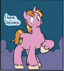 Size: 782x869 | Tagged: safe, imported from derpibooru, big macintosh, shining armor, oc, oc only, oc:home defence, earth pony, pony, unicorn, commissioner:bigonionbean, cutie mark, freckles, fusion, fusion:big macintosh, fusion:home defence, fusion:shining armor, male, parent:big macintosh, parent:shining armor, raised hoof, solo, stallion