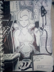 Size: 1536x2048 | Tagged: safe, artist:darka01, imported from derpibooru, starlight glimmer, human, female, humanized, inktober, inktober 2019, solo, traditional art