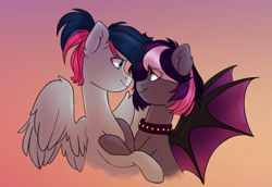 Size: 1058x727 | Tagged: safe, artist:enigmasdegree, imported from derpibooru, bat pony, pegasus, pony