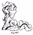 Size: 3322x3551 | Tagged: safe, artist:coco-drillo, imported from derpibooru, pinkie pie, earth pony, pony, content, cracks, expecting, female, inktober, inktober 2019, monochrome, pinktober, ponk, sitting, solo