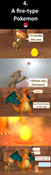 Size: 1920x6480 | Tagged: safe, artist:red4567, imported from derpibooru, button mash, princess ember, charizard, charmander, earth pony, pony, comic:6 ways to reheat the dragon eggs, sweet and smoky, 3d, alternate ending, comic, crossover, da-da, dragon egg, fire, misspelling, poké ball, pokéball, pokémon, source filmmaker