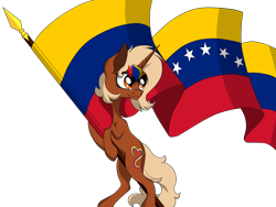 Size: 1600x1204 | Tagged: safe, artist:dualtry, imported from derpibooru, oc, oc only, oc:nucita, pony, unicorn, female, flag, mare, venezuela