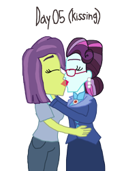 Size: 1500x2055 | Tagged: safe, artist:ktd1993, imported from derpibooru, principal abacus cinch, victoria, equestria girls, cinchtoria, female, kissing, lesbian, shipping