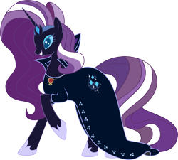 Size: 1000x900 | Tagged: safe, artist:bigmk, artist:kuma993, idw, imported from derpibooru, nightmare rarity, pony, unicorn, clothes, dress, female, idw showified, mare, queen