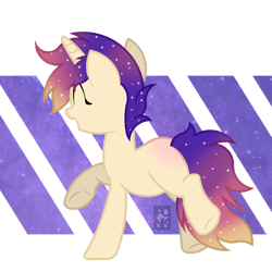 Size: 1900x1900 | Tagged: safe, artist:ponkus, imported from derpibooru, oc, oc only, pony, unicorn, female, mare, running, simple background, solo