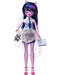 Size: 320x400 | Tagged: safe, imported from derpibooru, sci-twi, twilight sparkle, equestria girls, equestria girls series, book, bracelet, clothes, doll, female, glasses, high heels, jewelry, shirt, shoes, simple background, skirt, solo, toy, trail, white background