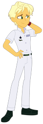 Size: 630x1785 | Tagged: safe, artist:maretrick, imported from derpibooru, ragamuffin (equestria girls), equestria girls, equestria girls series, spring breakdown, spoiler:eqg series (season 2), belt, clothes, freckles, jeans, male, pants, ragamuffin (g4), shirt, shoes, simple background, solo, transparent background, vector, watch