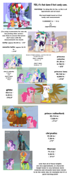 Size: 1069x2714 | Tagged: safe, edit, edited screencap, imported from derpibooru, screencap, gilda, pinkie pie, prince rutherford, princess celestia, princess luna, queen chrysalis, rarity, scootaloo, starlight glimmer, sweetie belle, thorax, changedling, changeling, griffon the brush off, hearth's warming eve (episode), it isn't the mane thing about you, not asking for trouble, the ending of the end, to where and back again, 8 foot candy cane, alternate hairstyle, analysis, candy, candy cane, comparison chart, food, height, height scale, king thorax, math, punk, raripunk, scale, size comparison, text