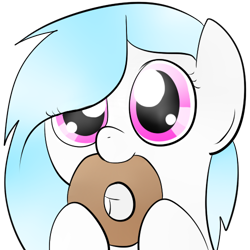 Size: 500x500 | Tagged: safe, artist:wisheslotus, imported from derpibooru, oc, oc only, oc:wishes, pegasus, pony, bagel, bread, bust, female, food, mare, solo