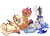 Size: 1920x1365 | Tagged: safe, artist:pvrii, artist:silent-shadow-wolf, imported from derpibooru, oc, oc only, oc:heavenly hazelnut, oc:midnight radiance, oc:nori, oc:stellar solstice, oc:sunkiss reverie, alicorn, bat pony, earth pony, pegasus, pony, bat pony oc, butt, chest fluff, dock, female, looking at you, looking back, looking back at you, lying down, mare, on back, plot, prone, simple background, sitting, tongue out, transparent background