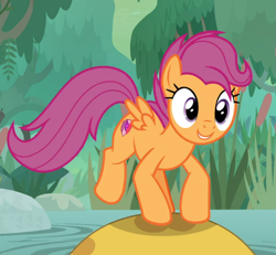 Size: 908x838 | Tagged: safe, imported from derpibooru, screencap, scootaloo, bufogren, pegasus, pony, growing up is hard to do, cropped, female, older, older scootaloo, smiling, solo, swamp