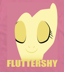 Size: 1160x1290 | Tagged: safe, artist:samoht-lion, imported from derpibooru, fluttershy, pony, bust, eyes closed, female, mare, smiling, solo, t shirt design, text