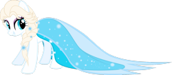 Size: 1352x590 | Tagged: safe, artist:fluttershyartist, imported from derpibooru, pony, elsa, frozen (movie), ponified, simple background, solo, transparent background