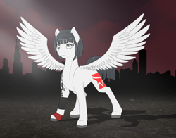 Size: 1400x1097 | Tagged: safe, artist:llacky, imported from derpibooru, pegasus, pony, faith connors, female, mare, mirror's edge, ponified