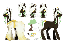 Size: 2055x1344 | Tagged: safe, artist:shady-bush, imported from derpibooru, oc, oc:choco mint, earth pony, pony, clothes, female, kimono (clothing), mare, reference sheet, simple background, solo, transparent background
