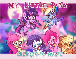 Size: 977x759 | Tagged: safe, artist:lilpinkghost, artist:yojohcookie, edit, imported from derpibooru, applejack, fluttershy, pinkie pie, rainbow dash, rarity, twilight sparkle, alicorn, earth pony, pegasus, pony, unicorn, my little pony: pony life, caption, chibi, cowboy hat, female, g4.5, group, hat, image macro, mane six, mare, pony life drama, text, twilight sparkle (alicorn)