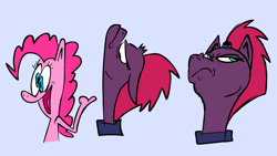 Size: 1024x576 | Tagged: safe, artist:jacksdoodlesnshit, imported from derpibooru, pinkie pie, tempest shadow, my little pony: the movie