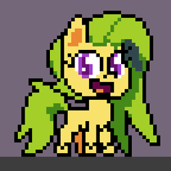 Size: 288x288 | Tagged: safe, artist:bitassembly, imported from derpibooru, oc, oc:bit assembly, earth pony, pony, my little pony: pony life, chibi, g4.5, pixel art, smiling, sprite