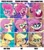 Size: 1474x1693 | Tagged: safe, edit, imported from derpibooru, applejack, fluttershy, pinkie pie, earth pony, pony, my little pony: pony life, applejack's hat, cowboy hat, cropped, eyes closed, female, g4.5, hat, lidded eyes, looking at you, mare, one eye closed, open mouth, opinion, pony life drama, smiling, wink