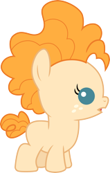 Size: 3000x4722 | Tagged: safe, artist:cloudy glow, artist:cloudyglow, imported from derpibooru, pear butter, earth pony, pony, the perfect pear, baby, baby pony, cute, female, filly, freckles, open mouth, pearabetes, solo, vector