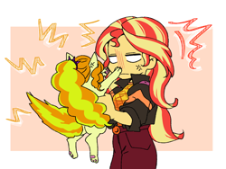 Size: 1600x1200 | Tagged: safe, artist:raika0306, imported from derpibooru, adagio dazzle, sunset shimmer, cat, equestria girls, angry, catdagio, catified, cross-popping veins, digital art, female, scratches, scratching, species swap